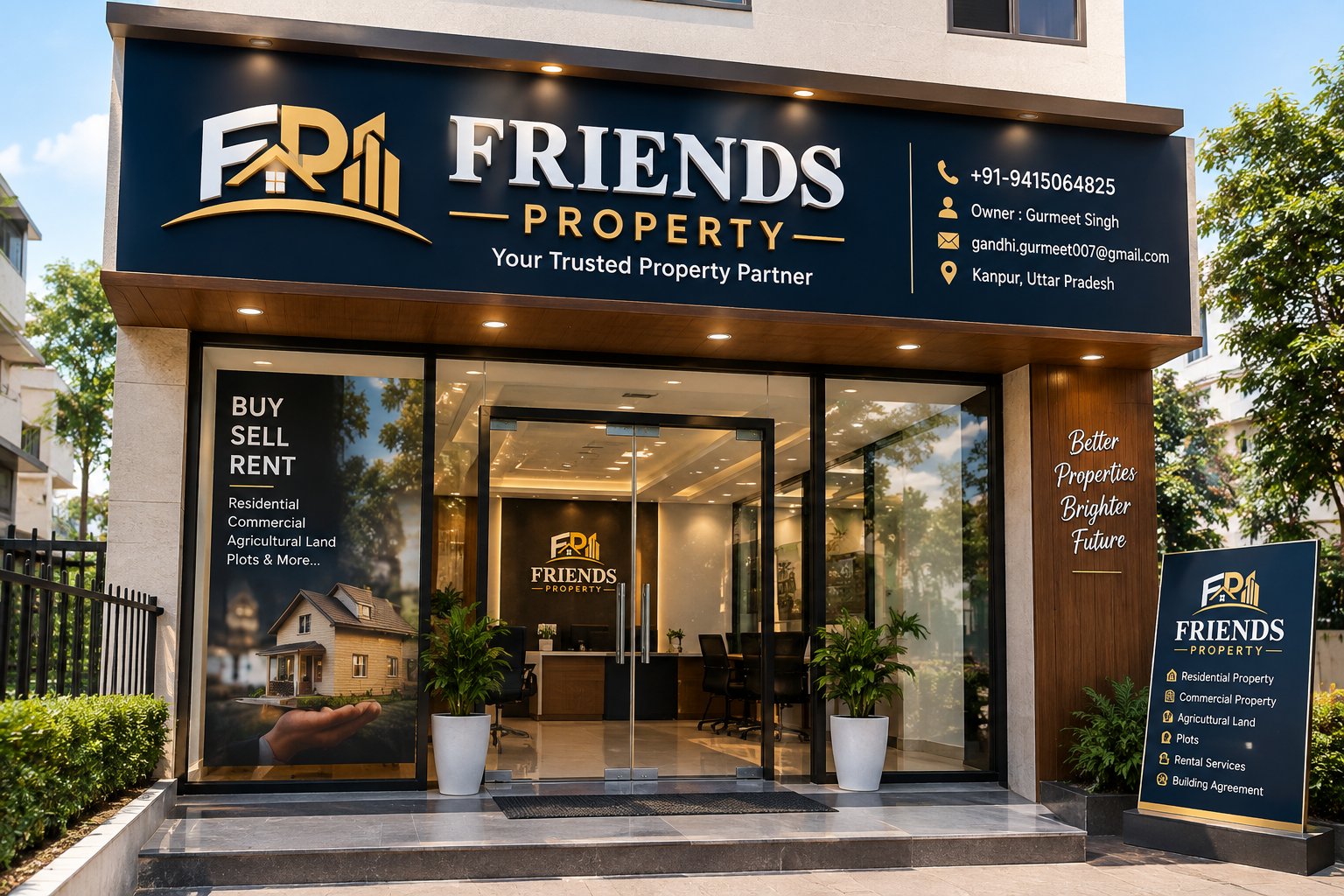 Friends Property office storefront in Kanpur